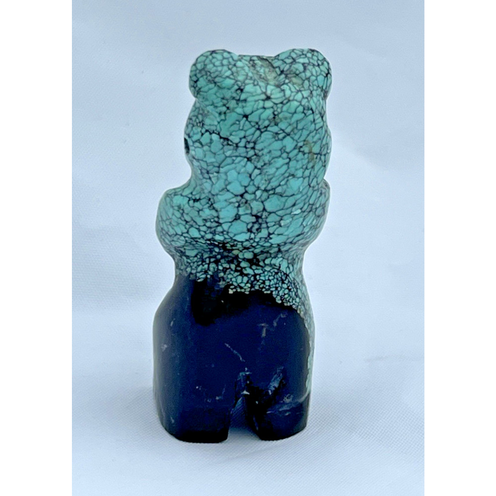 Natural Turquoise Smooth Round Beads 10mm 68 Beads + Zuni Carved Bear - Picture 8 of 12